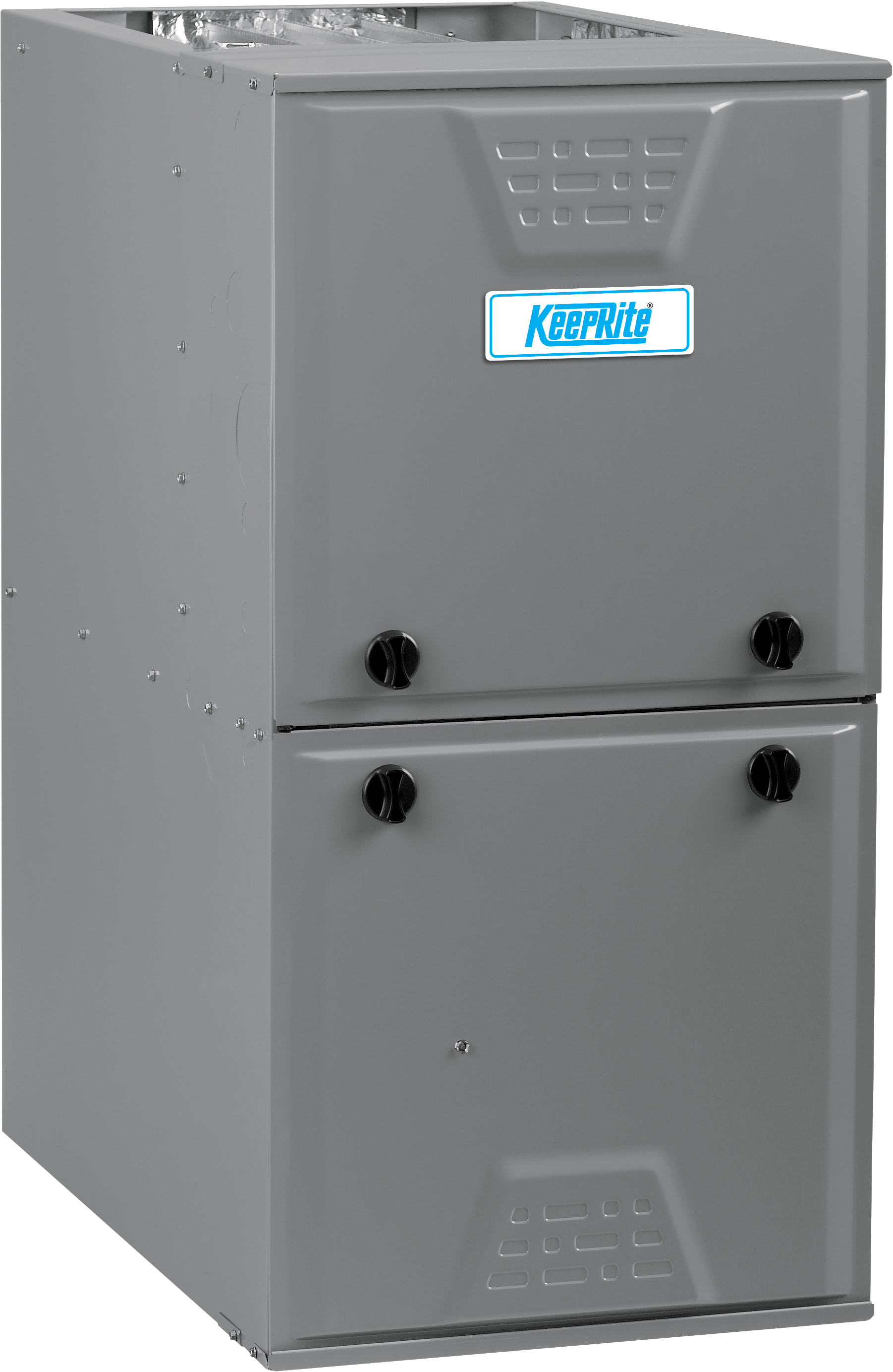 Furnace unit with a KeepRite logo